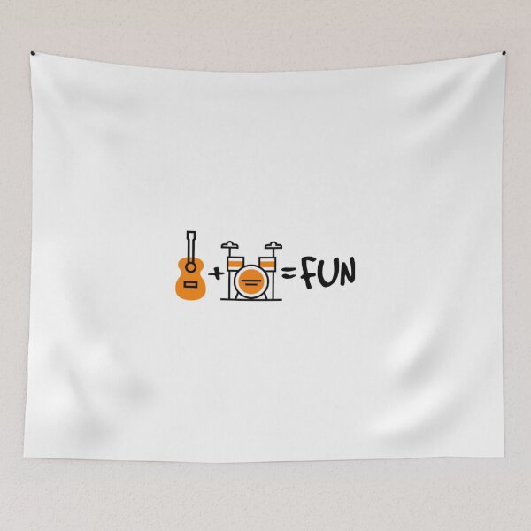 Item preview, Guitar + Drums = Fun designed and sold by EqualsFun.