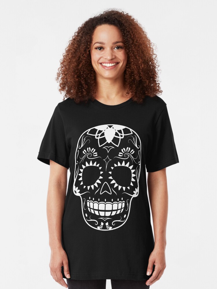 sugar skull t shirt dress