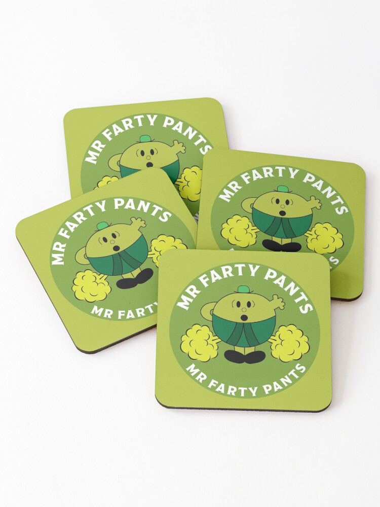 Farty Pants - IBS - Farty Son - Farty Dads - Farty Brother - Farty Toddler  - Fart Gifts - Mr Men Coasters (Set of 4) for Sale by happygiftideas