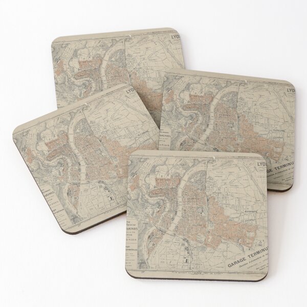 Item preview, Vintage Map of Lyon France (1910) designed and sold by BravuraMedia.