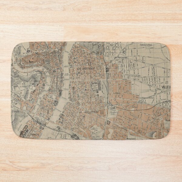 Item preview, Vintage Map of Lyon France (1910) designed and sold by BravuraMedia.