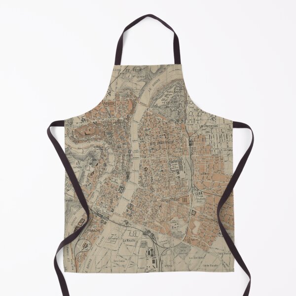 Item preview, Vintage Map of Lyon France (1910) designed and sold by BravuraMedia.