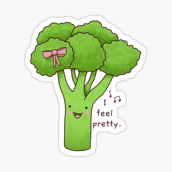 Cute Singing Broccoli Sticker