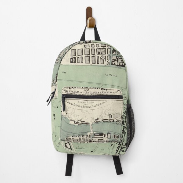 Item preview, Vintage Lyon France Rhone River Flooding Map (1840) designed and sold by BravuraMedia.