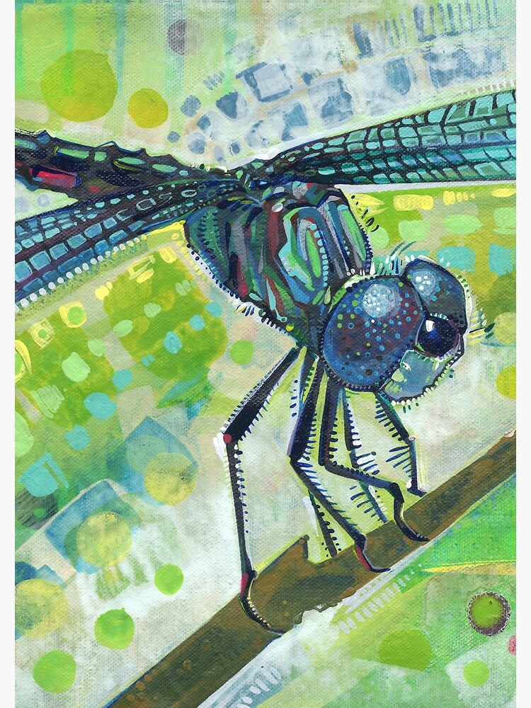 Thumbnail 3 of 3, Journal, Dragonfly on a Branch designed and sold by gwennpaints.
