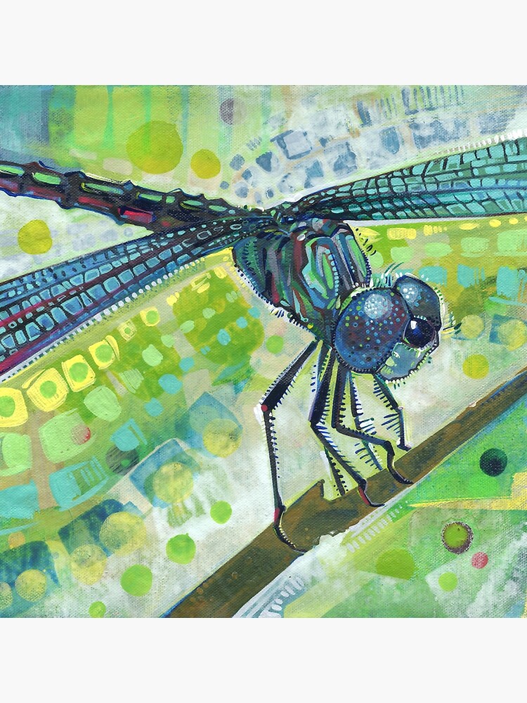 Thumbnail 3 of 3, Photographic Print, Dragonfly on a Branch designed and sold by gwennpaints.
