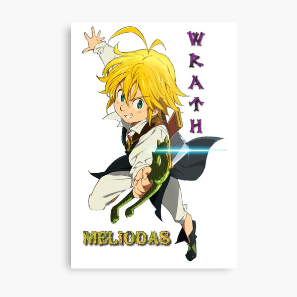 Laminas Metalicas Nombre De Anime Meliodas Redbubble