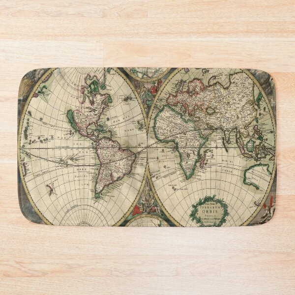Item preview, World Map 1689 by Gerard van Schagen designed and sold by VikingRunes.