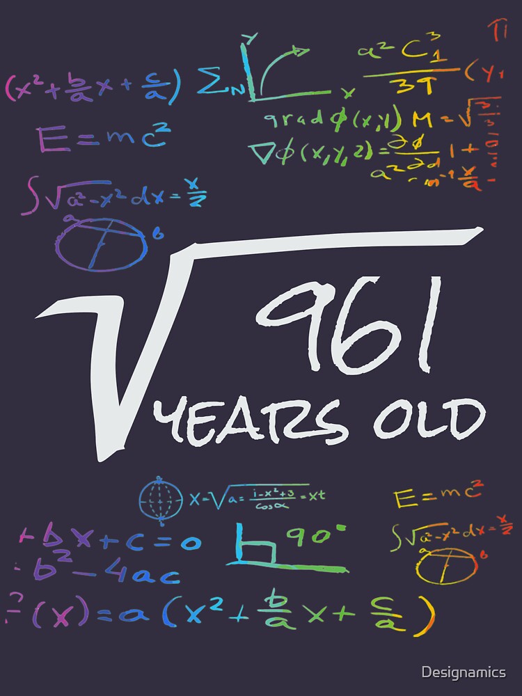 "Funny 31th Birthday Math Design Square Root of 961 31