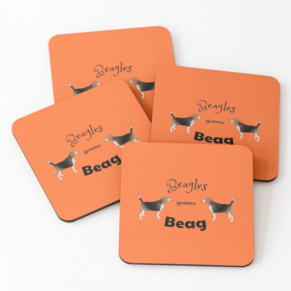 Item preview, Beagles Gonna Beag- Funny Beagle Meme Design (on orange) designed and sold by Davey's Designs.