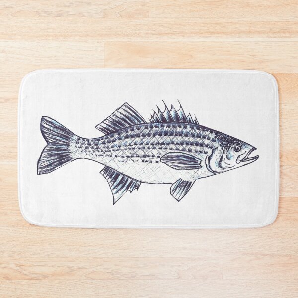 Item preview, Striped Bass Fish Illustration "Walter" designed and sold by Michelebuttons.