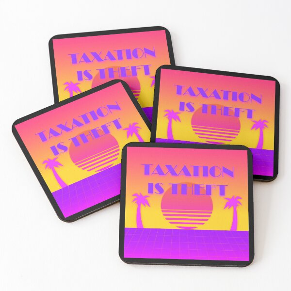 Item preview, Taxation Is Theft Retro Sunset designed and sold by luscious-lance.