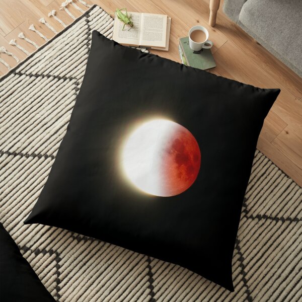 Blood Moon Prophecy Eclipse Floor Pillow