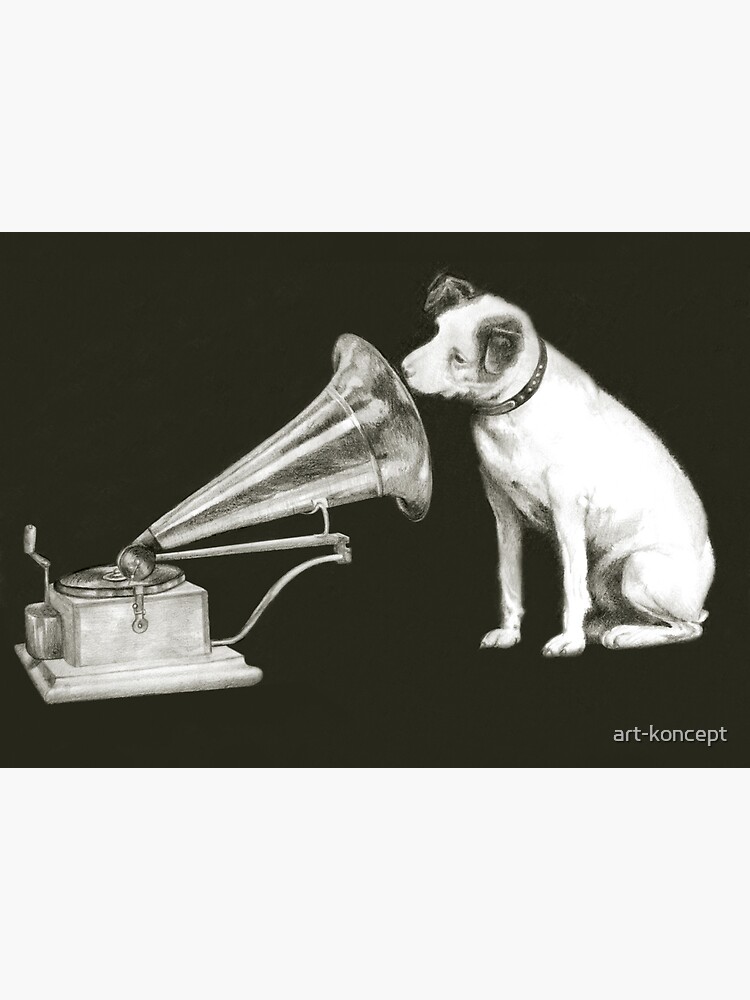Thumbnail 3 of 3, Sticker, his masters voice designed and sold by art-koncept.