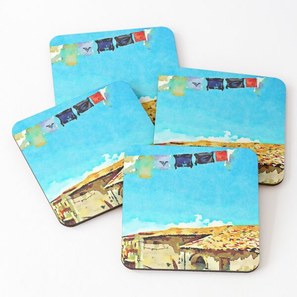 Item preview, Glimpse with buildings of the village with clothes hanging designed and sold by Giuseppe Cocco.