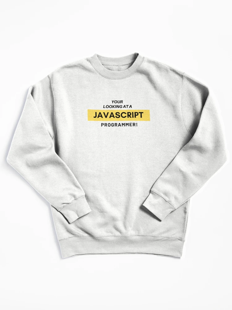 Imagen 1 de 6, Sudadera sin capucha con la obra ¿Codificas usando Javascript?, diseñada y vendida por fullstackdev25.