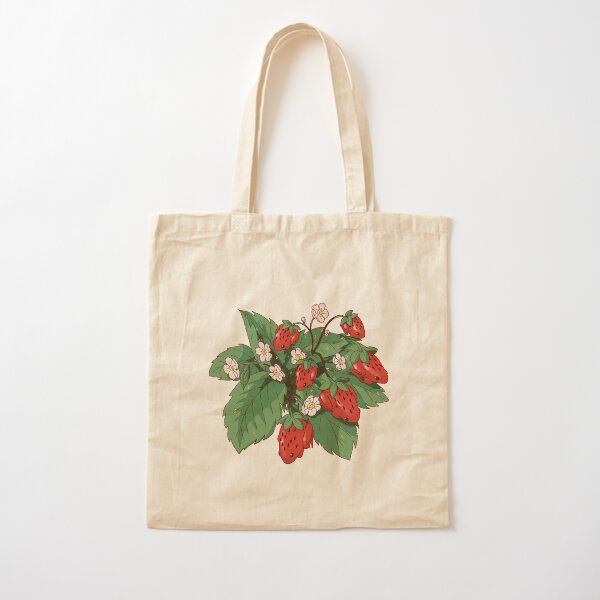 Strawberry Frog Cotton Tote Bag