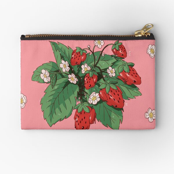 Strawberry Frog Zipper Pouch