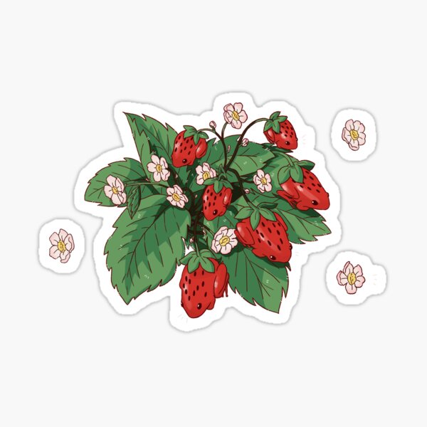 Strawberry Frog Sticker