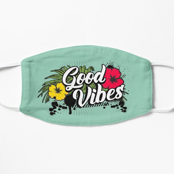 Good vibes tropical sticker pillow t-shirt face mask boho Mask