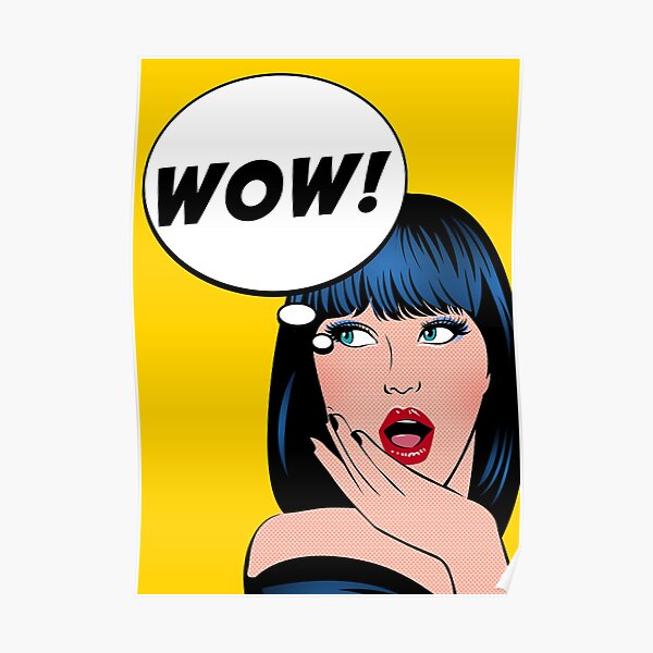 Pop Art - Wow apron backpack etc Poster