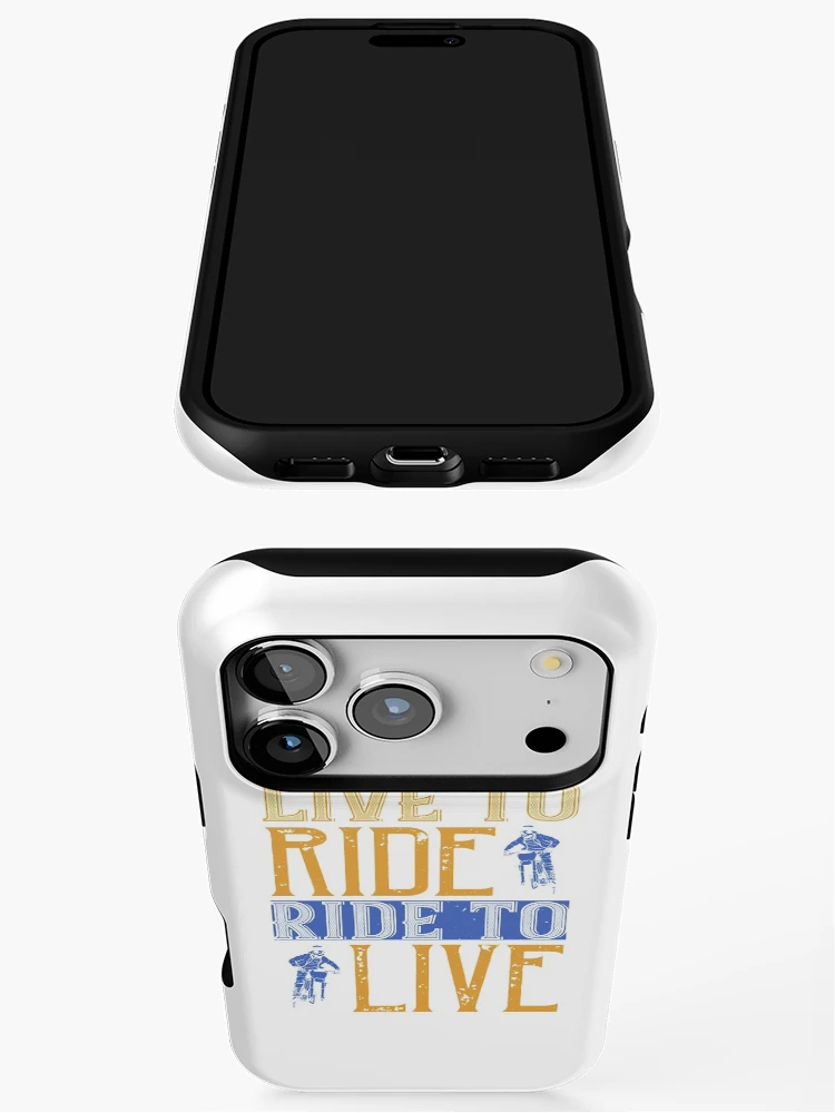 Thumbnail 3 of 4, iPhone Case, Motorcycle Rider | Live To Ride designed and sold by teamph.