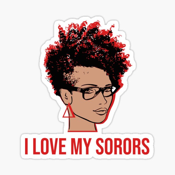 I Love My Sorors Delta Light Sticker