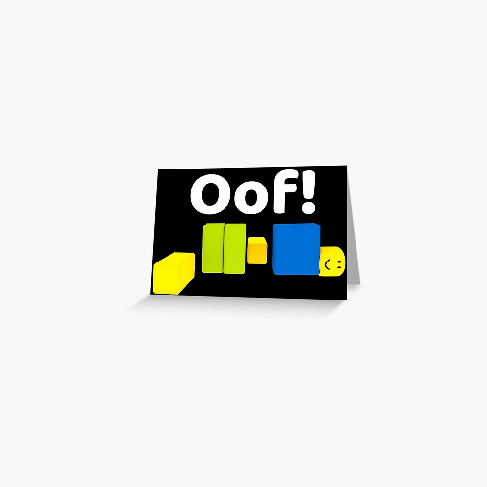 Funny Oof Blox Noob Gamer Greeting Card By Chilliest Redbubble - funneh roblox greeting cards redbubble