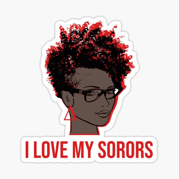 I Love My Sorors Delta Dark Sticker