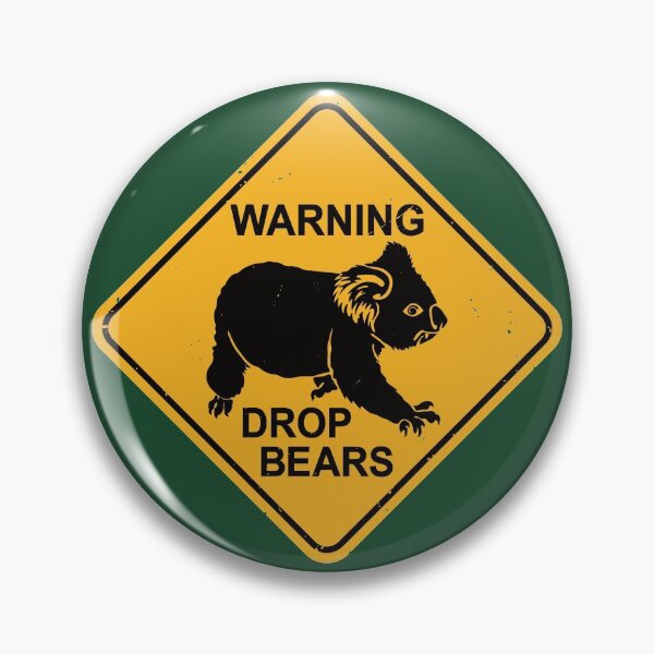Item preview,  Warning - Drop Bears - Funny Koala Road Sign designed and sold by IncognitoMode.
