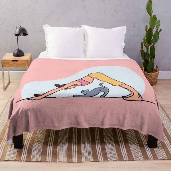 Item preview, YOGA PRACTICE WITH CAT downward dog designed and sold by Trio's Stuff.