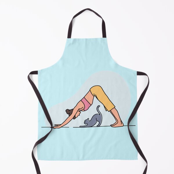 Item preview, YOGA PRACTICE WITH CAT downward dog designed and sold by Trio's Stuff.