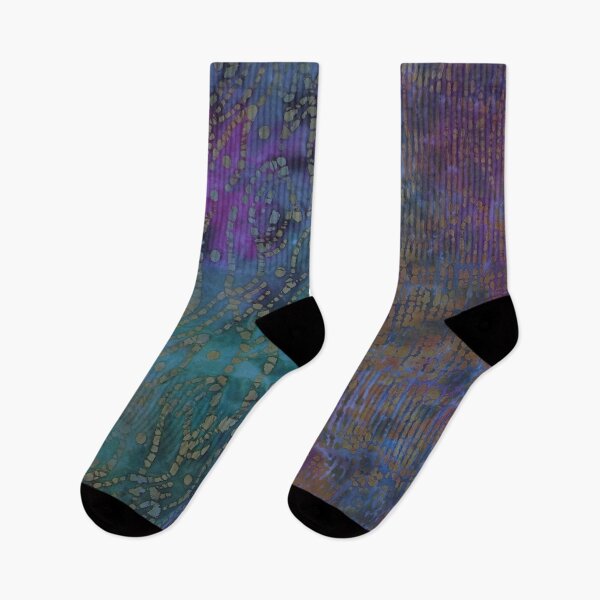 Item preview, Universe, surreal textile in blue purple green designed and sold by djrunnels.