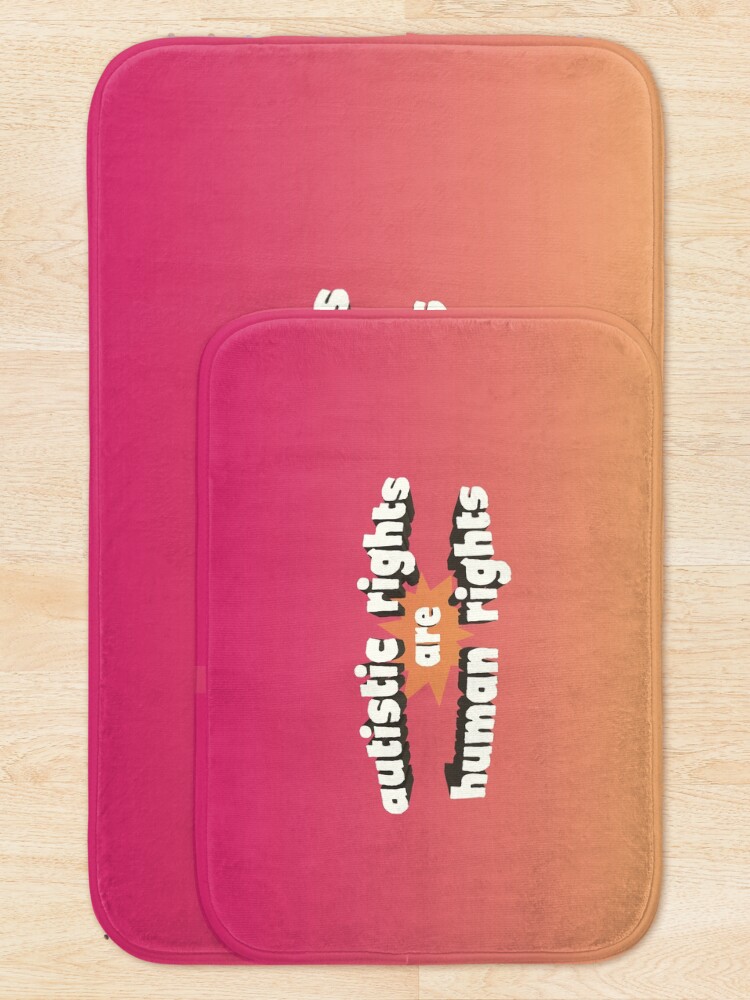 Thumbnail 5 of 6, Bath Mat, Autistic Rights are Human Rights designed and sold by ShopAWN.