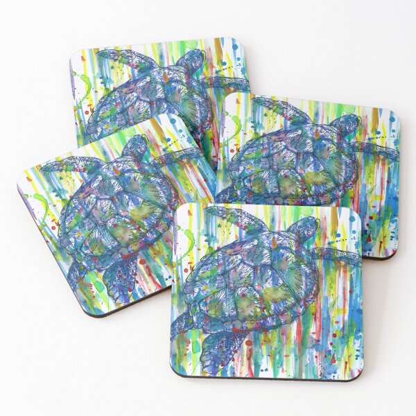 Item preview, TURTLE watercolor and ink portrait.1 designed and sold by lautir.