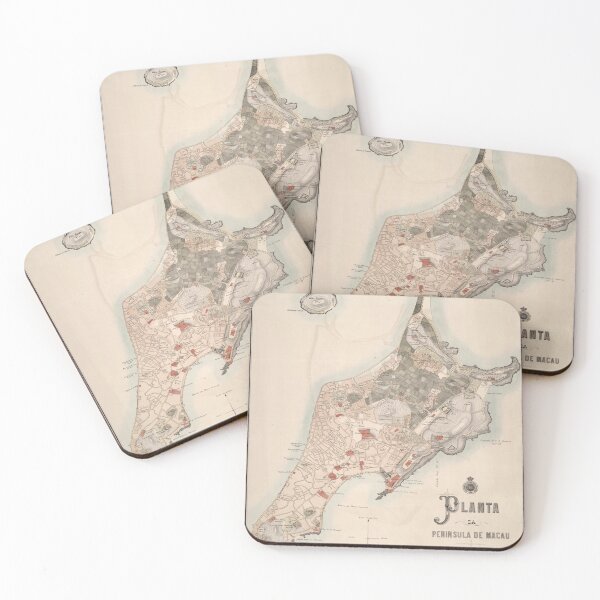 Item preview, Vintage Macau China Map (1889) designed and sold by BravuraMedia.