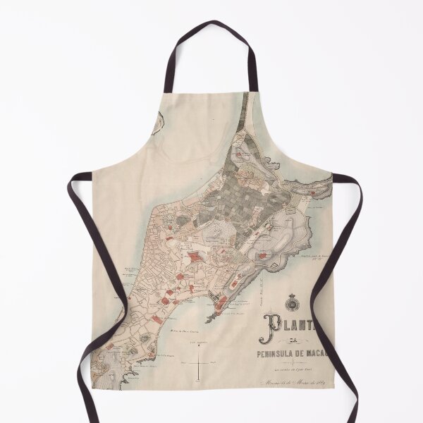 Item preview, Vintage Macau China Map (1889) designed and sold by BravuraMedia.