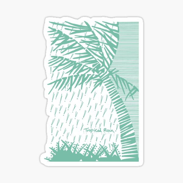 Tropical Rain Cuba Green Sticker