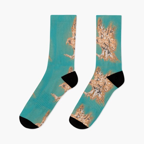 Item preview, Hawk in cream and turquoise designed and sold by Nicole Leidenfrost.