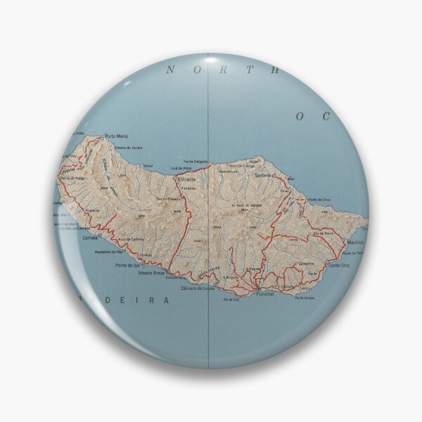 Item preview, Vintage Madeira Island Map (1943) designed and sold by BravuraMedia.