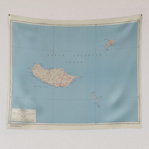 Item preview, Vintage Madeira Island Map (1943) designed and sold by BravuraMedia.
