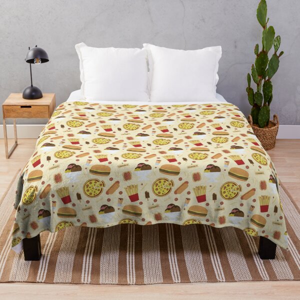 Item preview, Fast Food Pattern Pizza Burgers & Fries designed and sold by Patterntastic.