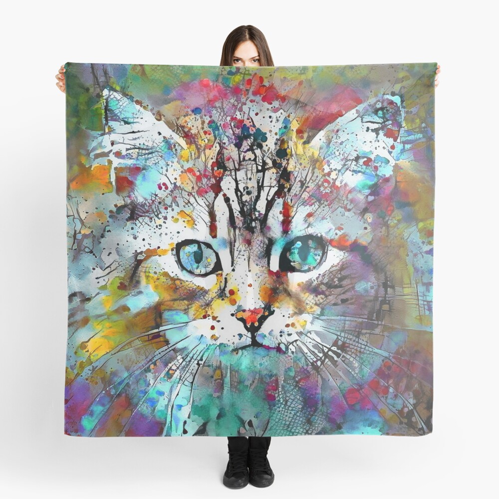 Abstractions of abstract abstraction of cat Scarf