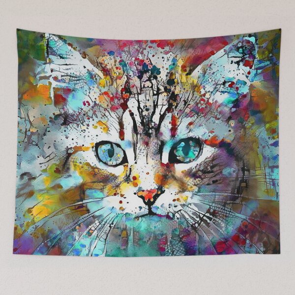 Item preview, Abstractions of abstract abstraction of cat designed and sold by blackhalt.
