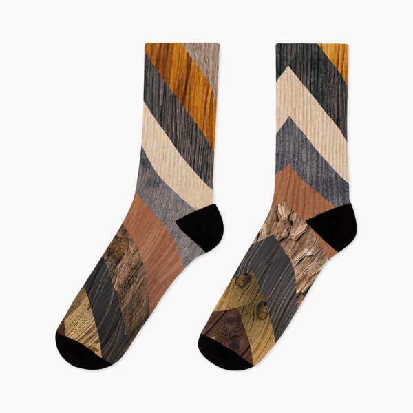 Item preview, Colorful geometric wooden texture abstract collage designed and sold by CiniArt.