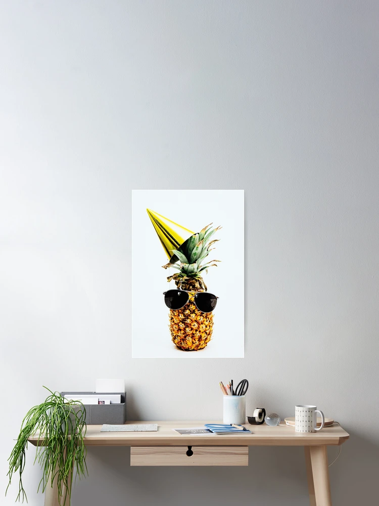 Thumbnail 2 of 3, Poster, Cool pineapple designed and sold by Basic310.