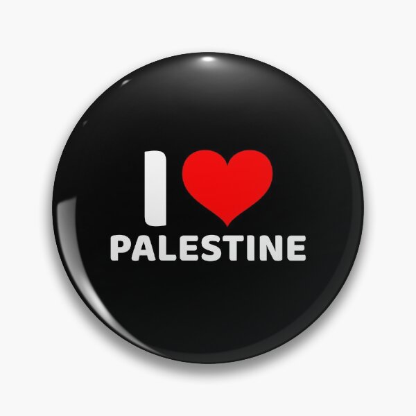 Item preview, I love Palestine with a red heart designed and sold by ArabCorner.