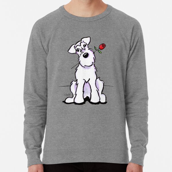 White Schnauzer Sweetheart Sudadera ligera