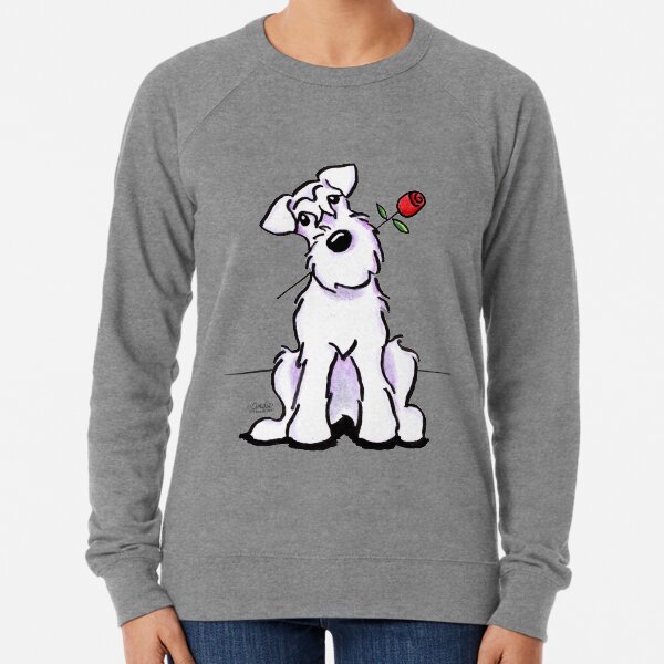 White Schnauzer Sweetheart Lightweight Sweatshirt