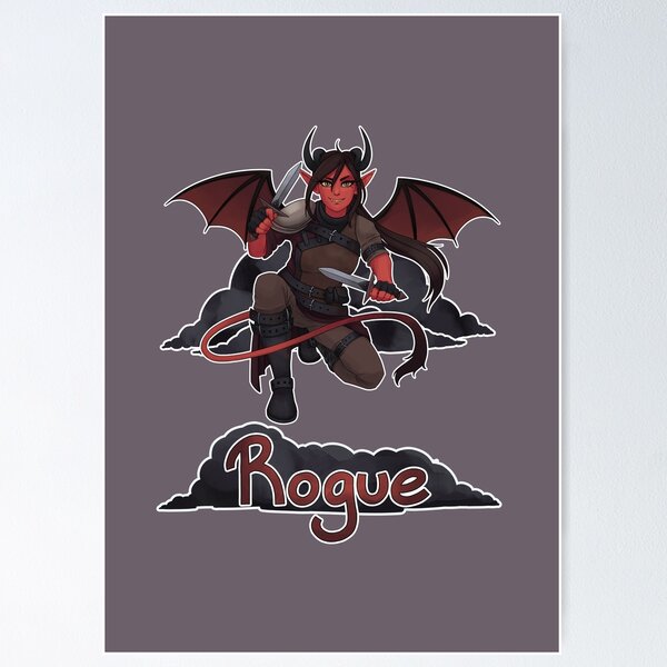 Item preview, Tiefling Rogue designed and sold by kaywrenpaint.